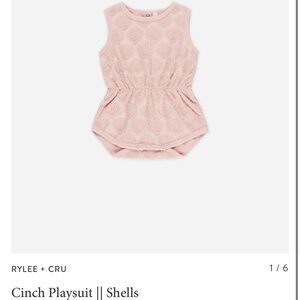 Rylee + Cru Blush Shell Patterned Playsuit